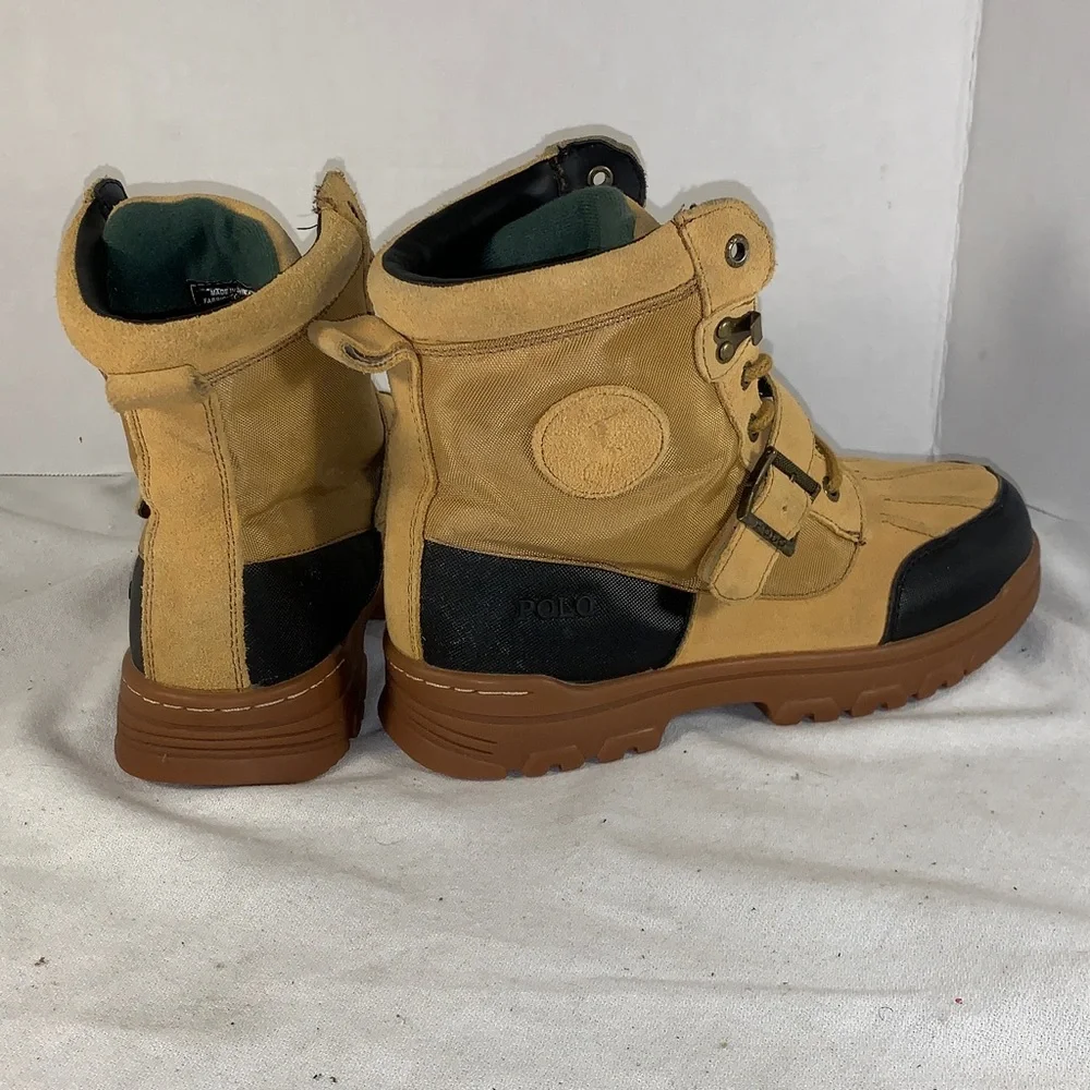 Polo by Ralph Lauren Tan and Black Kids Outdoor Boots